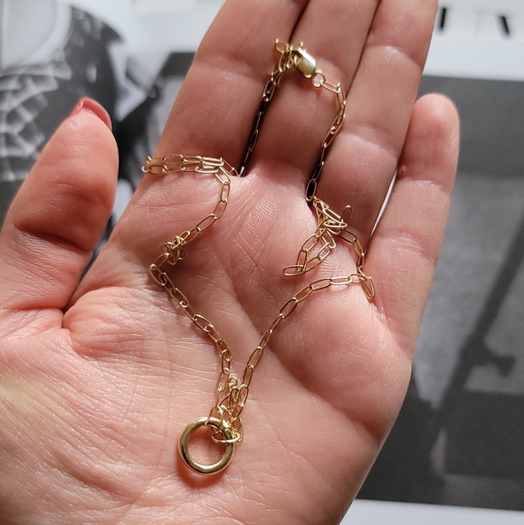 14K Charm Necklace in Yellow Gold 18"- Charm Enhancer Necklace - Picture 5 of 8